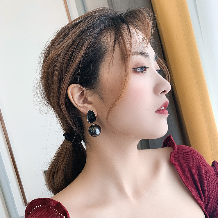 Korean Earring for women korean earring for girls Black, White, Pink Pearl Korean Jewellery