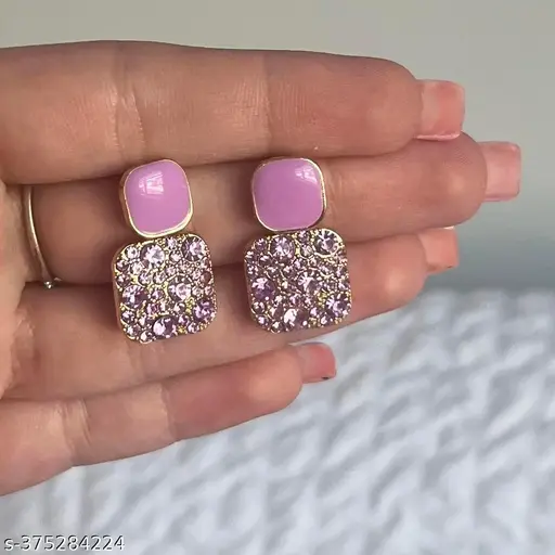 Crystal Square drop earring for women & Girls