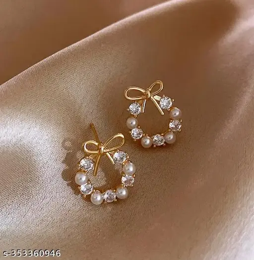 Small Earrings For Women Girls Korean Earring Western Fashion Earring Light Shiny Party Casual Trendy Stylish Fancy
