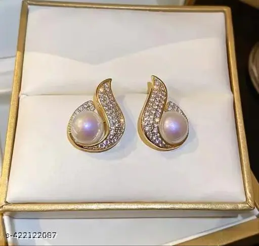 Pearl Diamond Luxury Earrings for Women