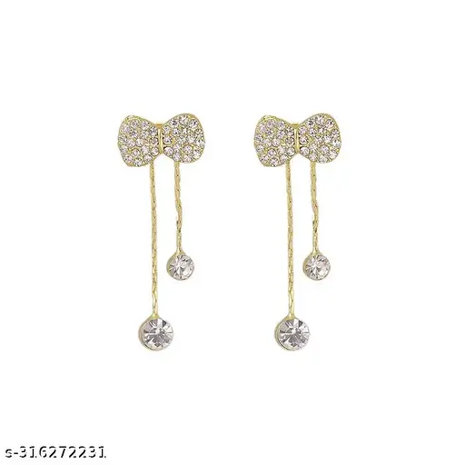 New trendy bowknot tassel fashion sweet earrings women