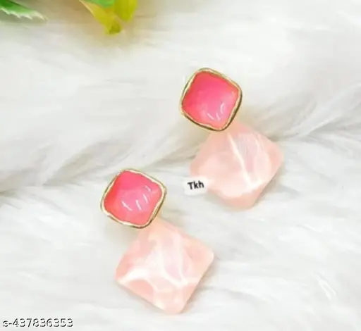 Candy colors oil dripping arcylic earrings