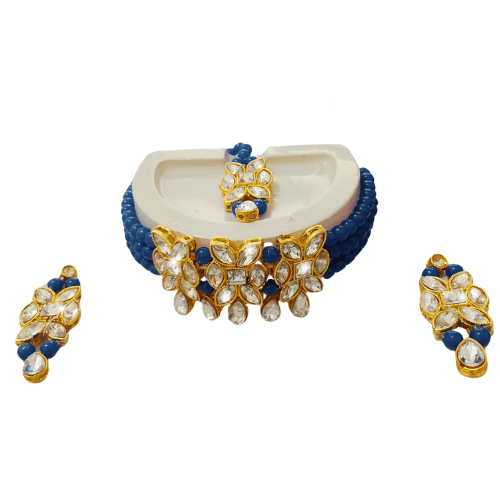 Brass Multicolor Choker Jewel Set