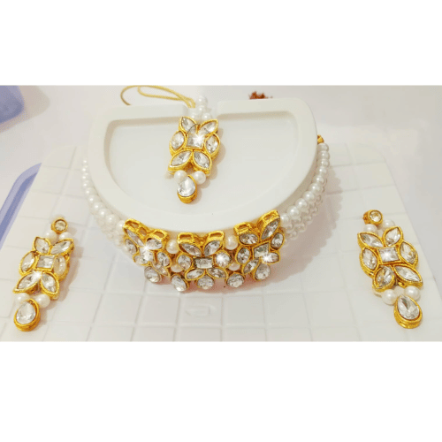Brass Multicolor Choker Jewel Set