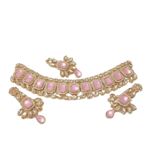 Alloy Gold-plated Red Jewel Set