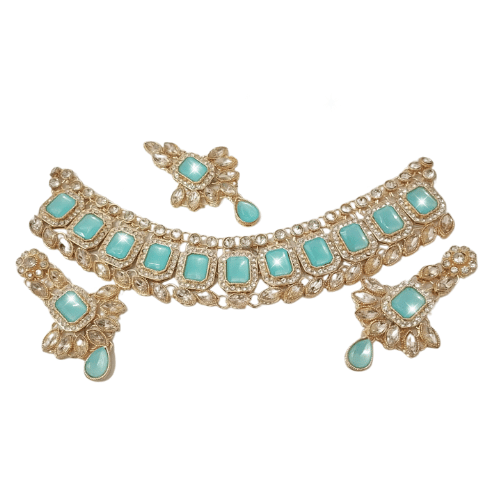 Alloy Gold-plated Red Jewel Set