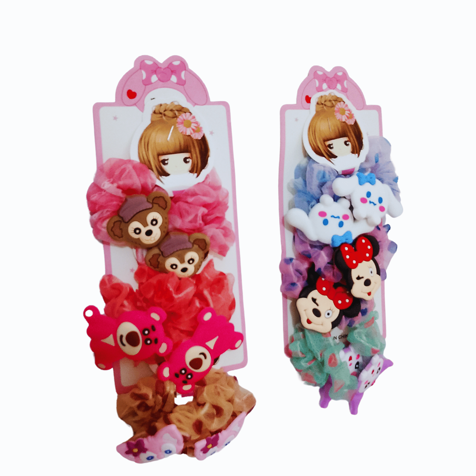 CARTOON FUR HAIR RUBBER BAND SOFT RUBBER , Rubber Band (Multicolor)