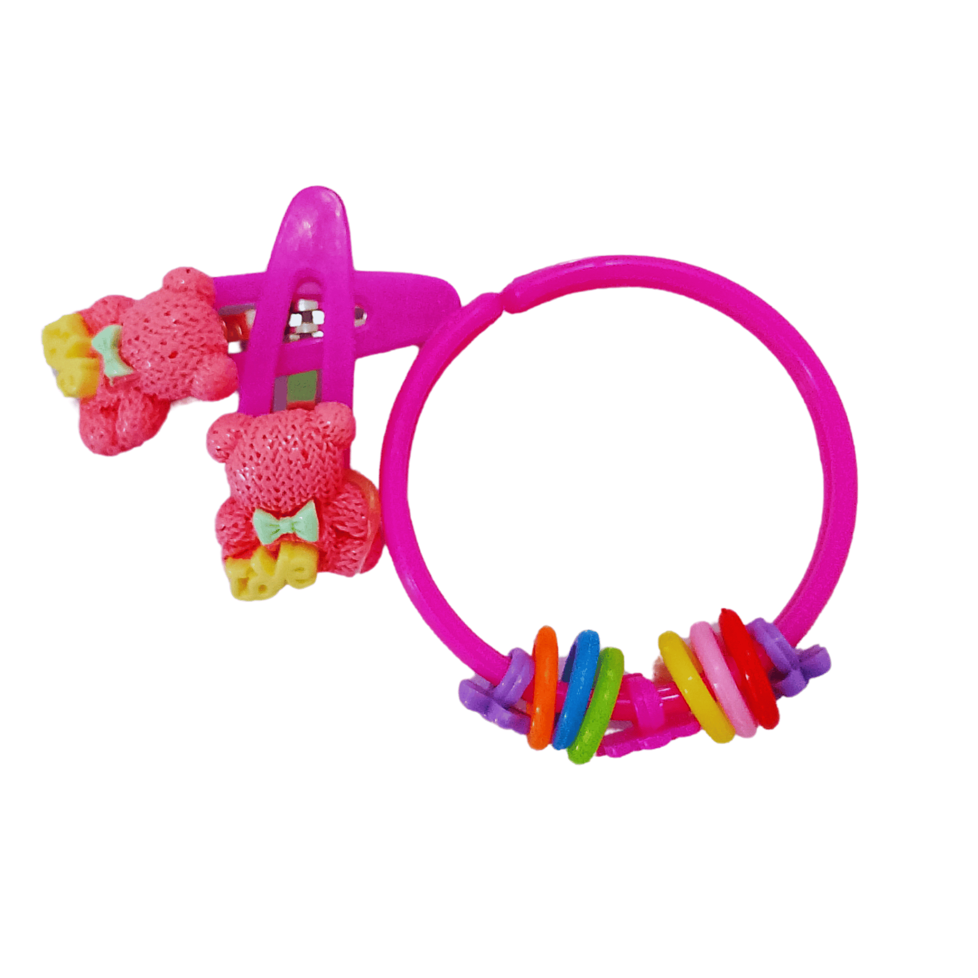  Lovely Kids Hair Accessories Sets, Iron Plastic Snap Hair pack of 6 pcs