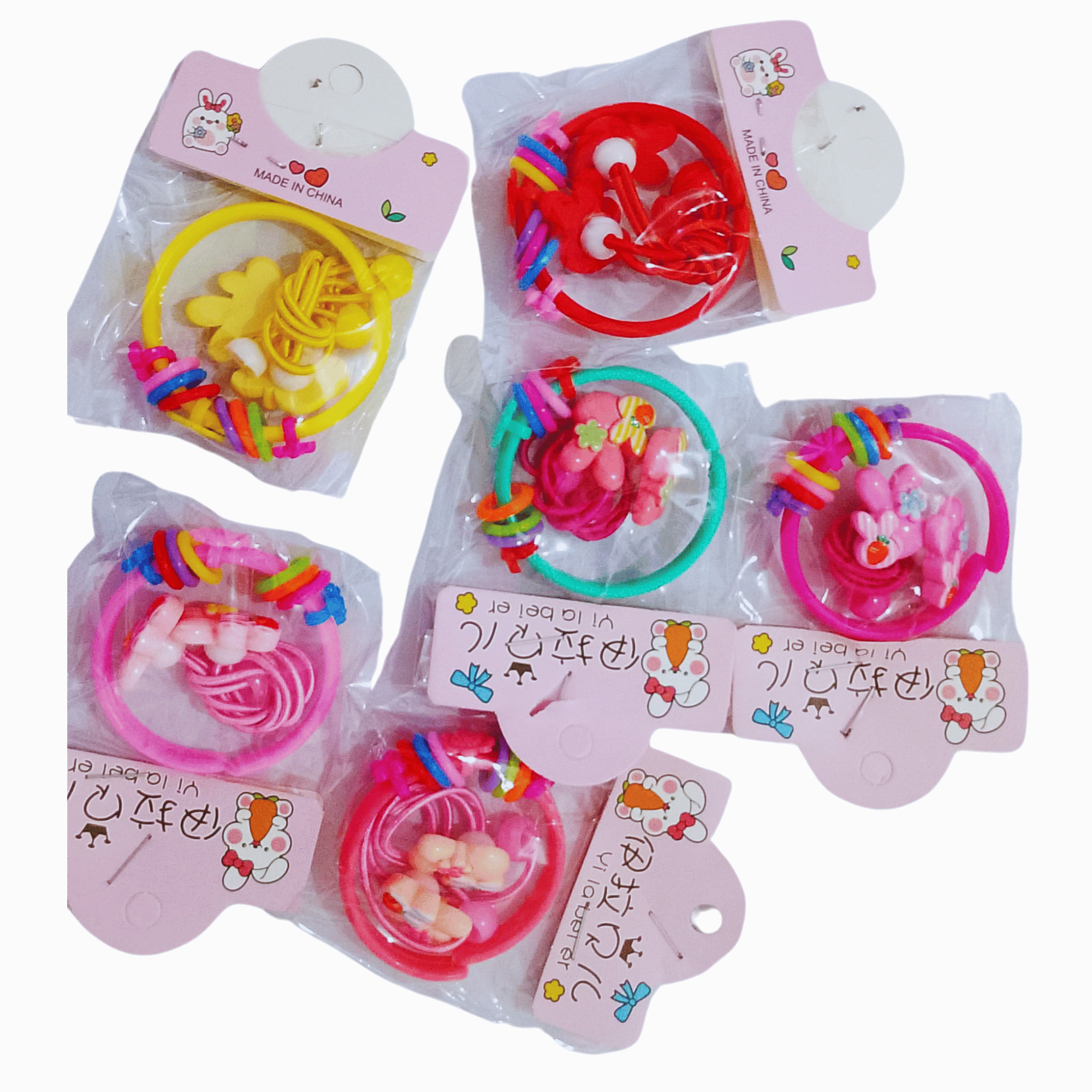 Lovely Kids Hair Accessories Sets, Iron Plastic Snap Hair pack of 6 pcs