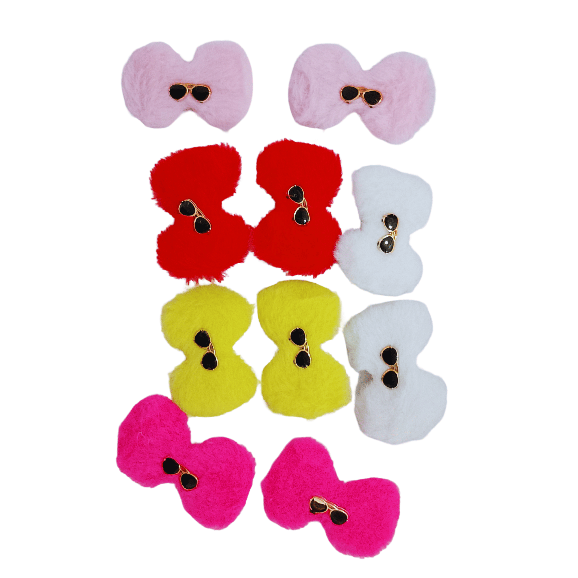 Alligator cute furr hair pins for girls stylish praty wear Pack of 8 pcs