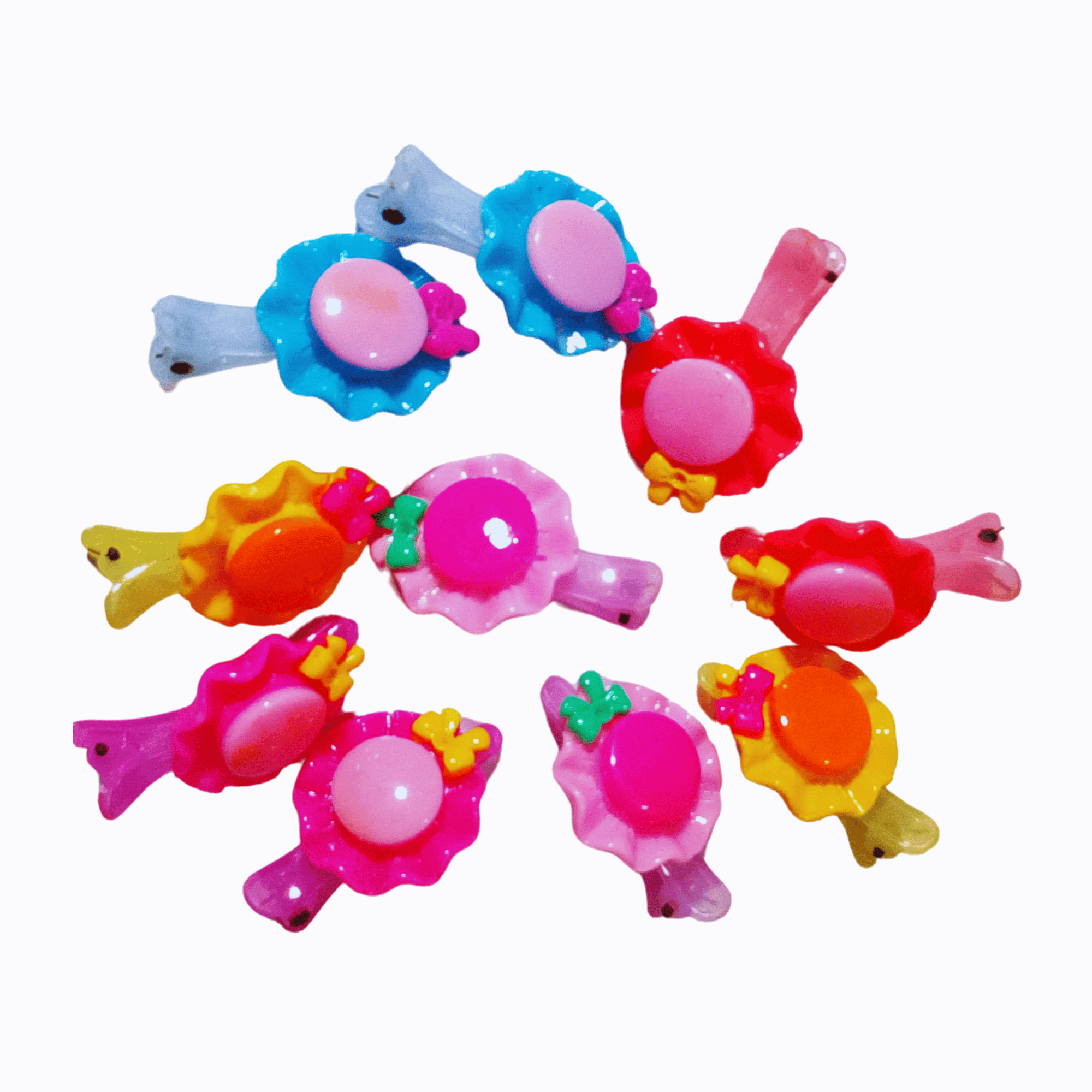Colorful Hair Clips Hair Accessories for Baby girls and Teenagers (Random & Multicolour) Pack of 10 pcs