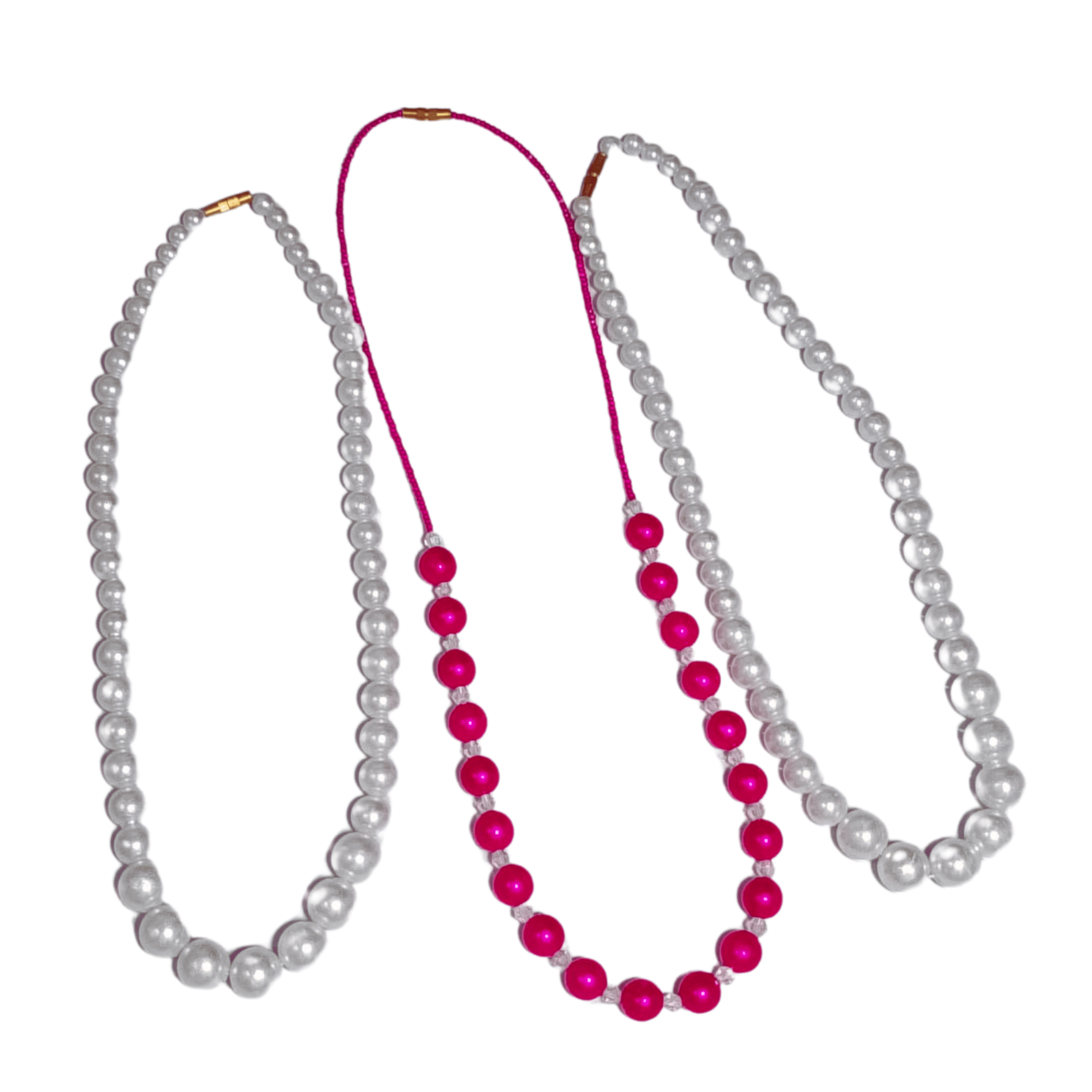 WRDP Mala (set of 03) Pearl Plastic Necklace