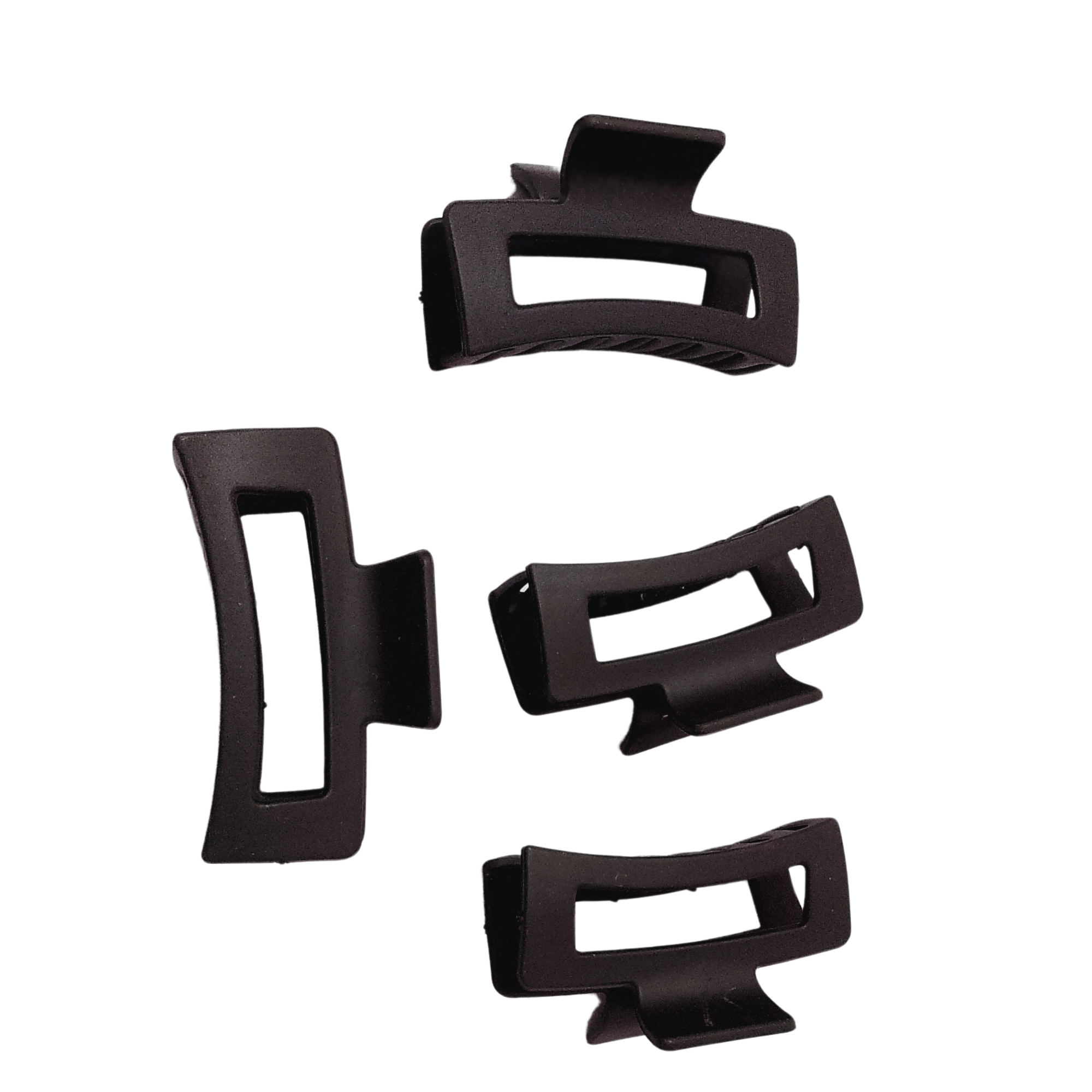 Black Hair Claw Clips Large Hair Clips for Women Girls, 4.2'' Matte Rectangle Hair Clips for Thick Hair, Nonslip Hair Cutcher Jaw Clips Hair Clamps for Thick Hair and Thin Hair, 4 Packs