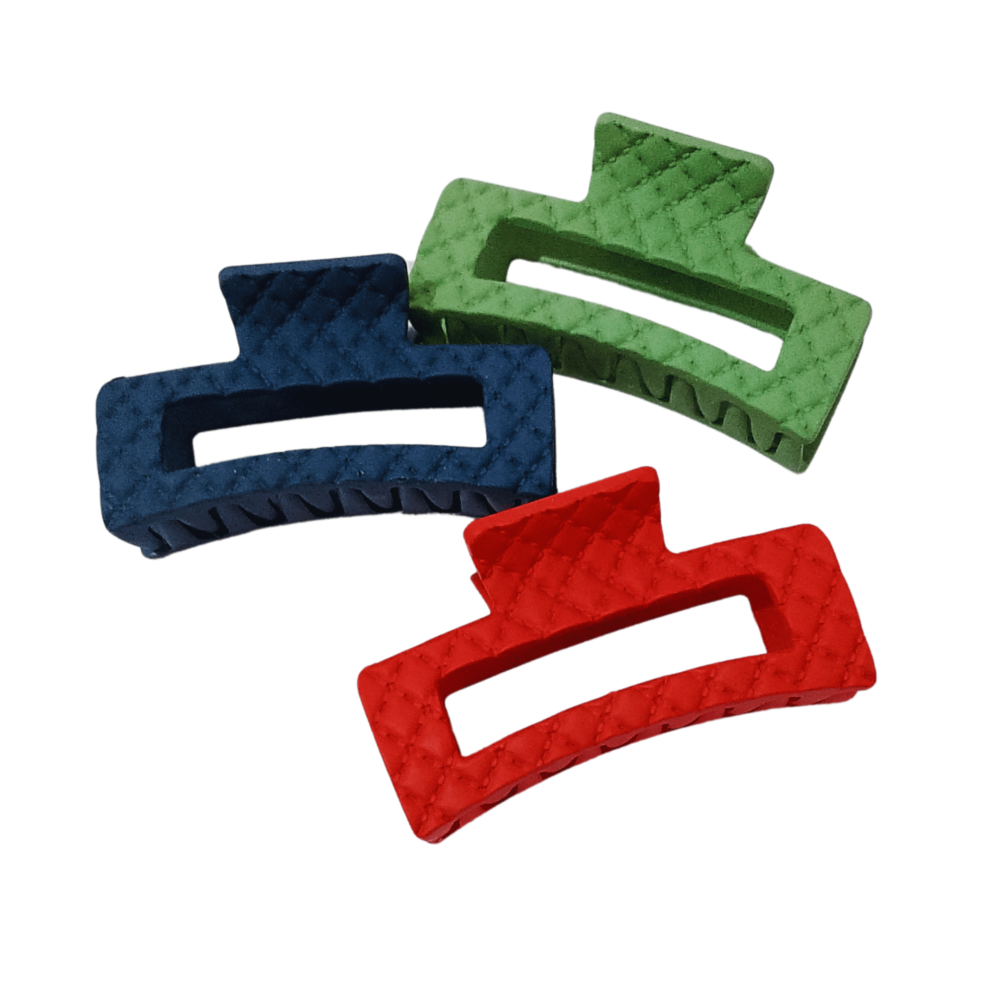 3 Pack Large Rectangle Hair Claw Clips
