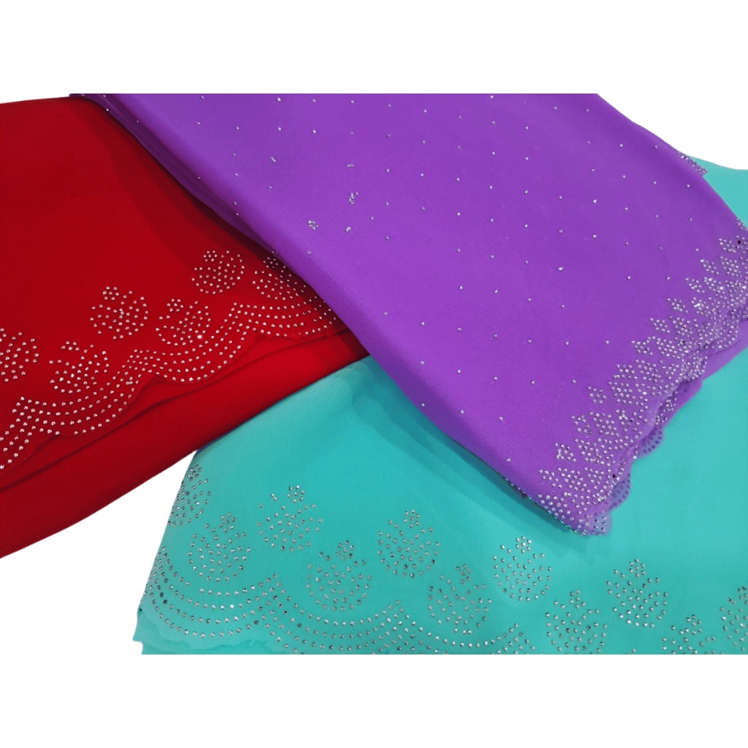 Embellished Chiffon Scarves Sare