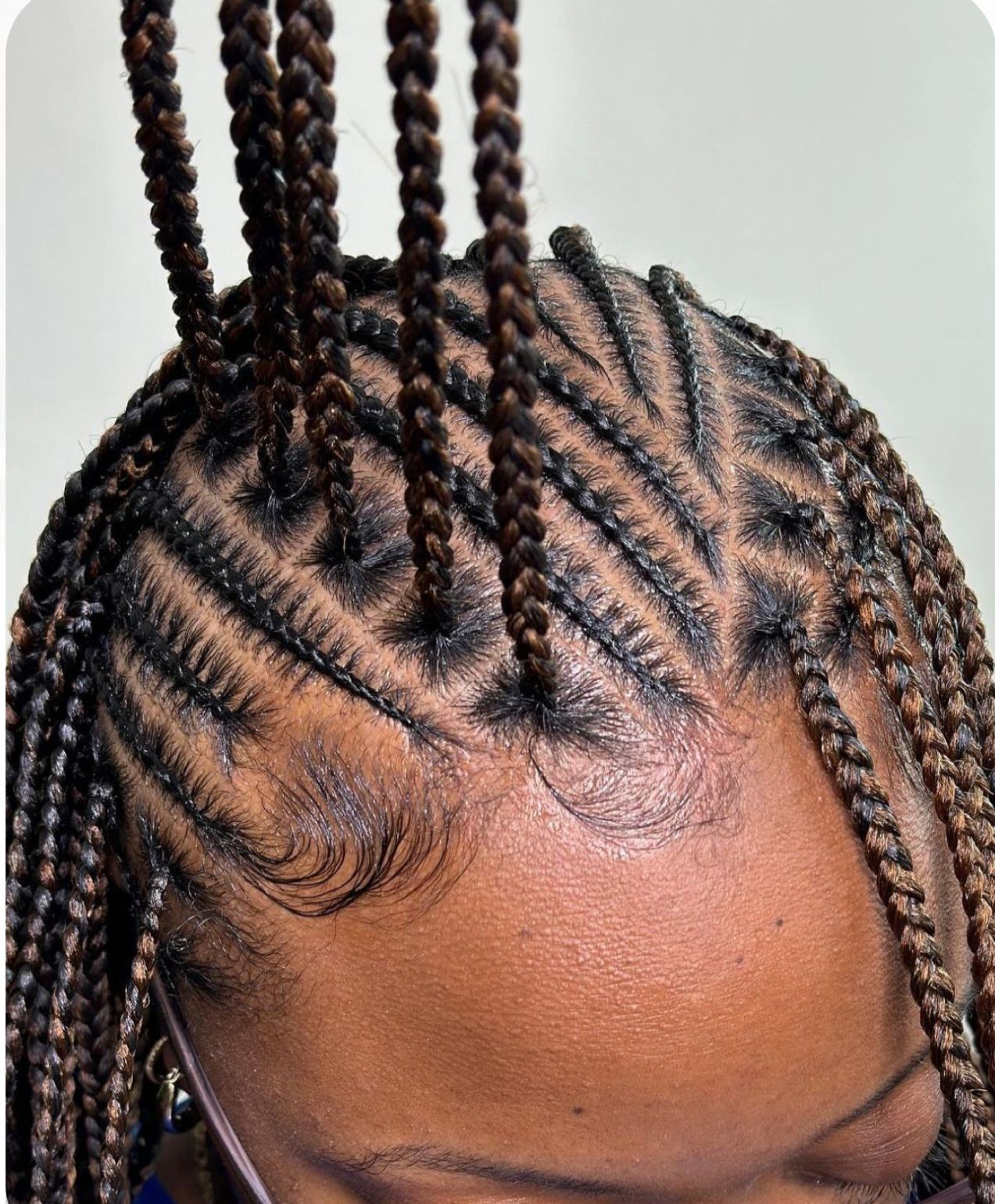 Fulani braids with no curls