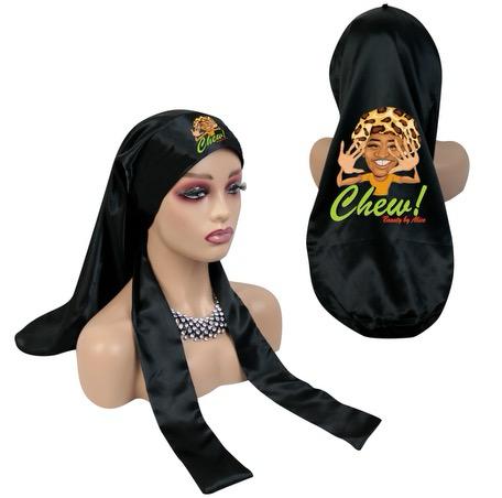 Beauty by Alice Long Satin Bonnet (Black)