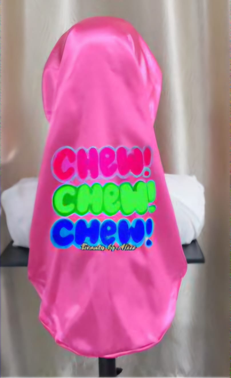 Beauty by Alice Long Satin Bonnet (Pink & Hot Pink)