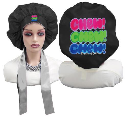 Beauty by Alice Satin Bonnet (Black)