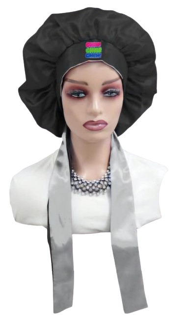 Beauty by Alice Satin Bonnet (Black)
