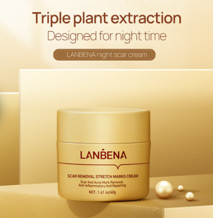 LANBENA Herbal Acne Scar Removal Stretch Marks Cream Skin Repair Nigth Cream