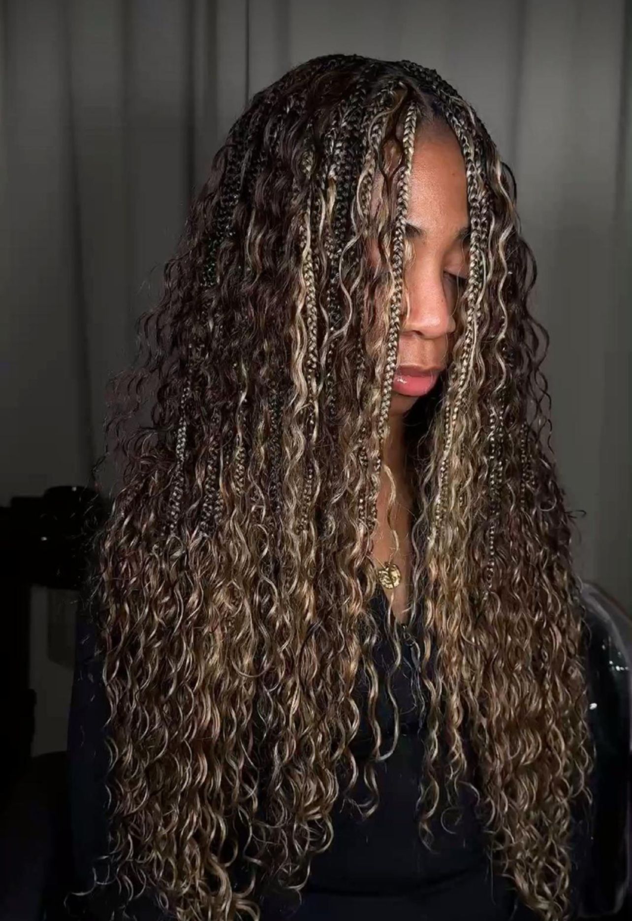 medium Boho  Box braids any additional size is $50 different.