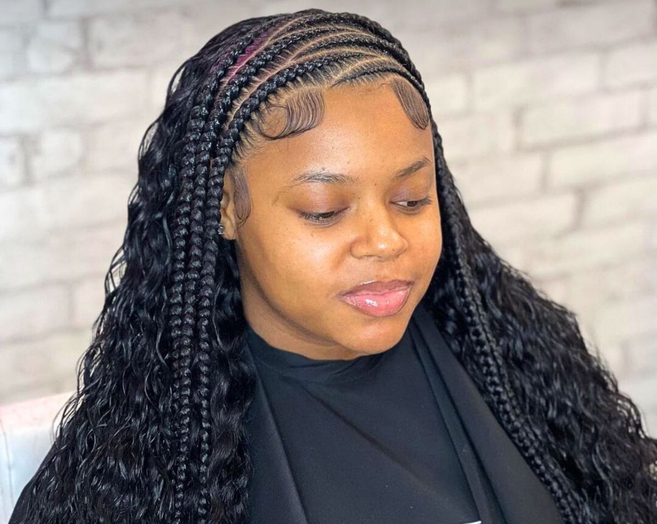 Fulani/ weave in the back and Conrow in front 