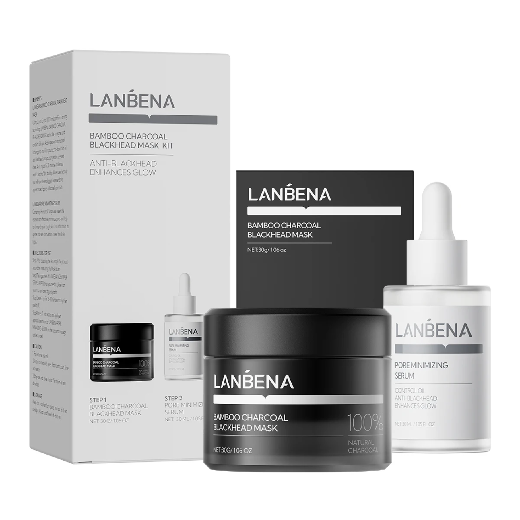LANBENA Bamboo Charcoal Blackhead Mask Kit