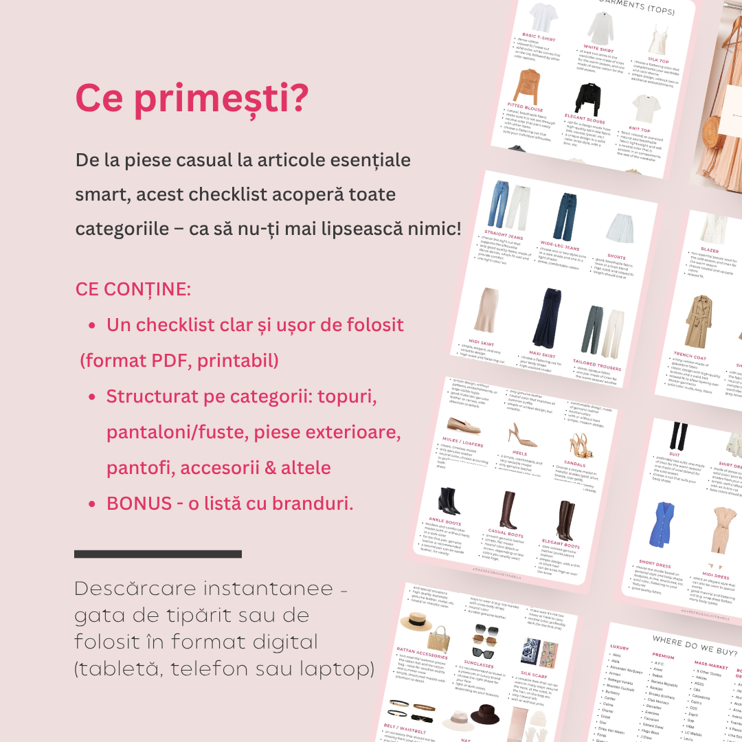 Checklist Garderoba de Bază