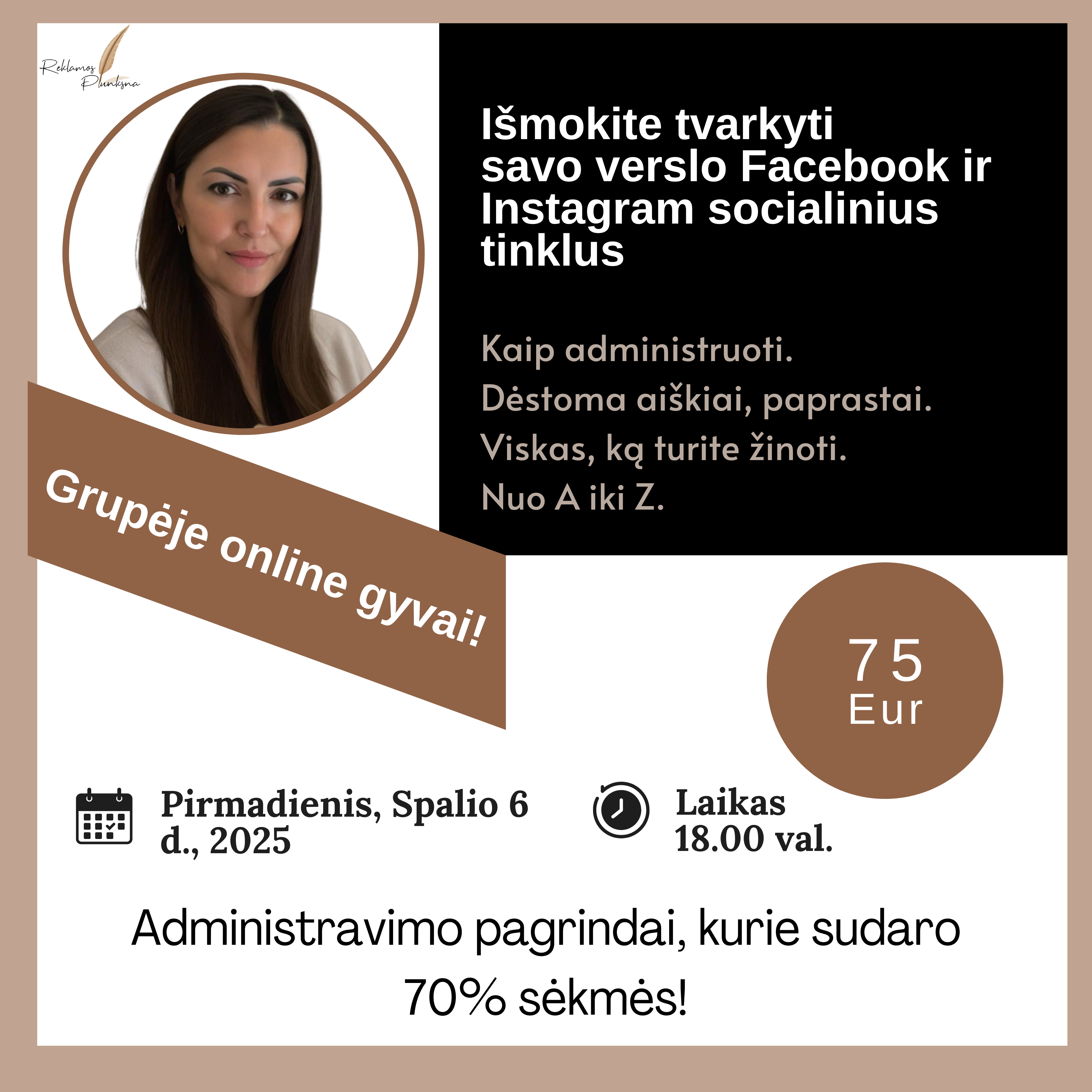 Facebook ir Instagram administravimo pagrindai