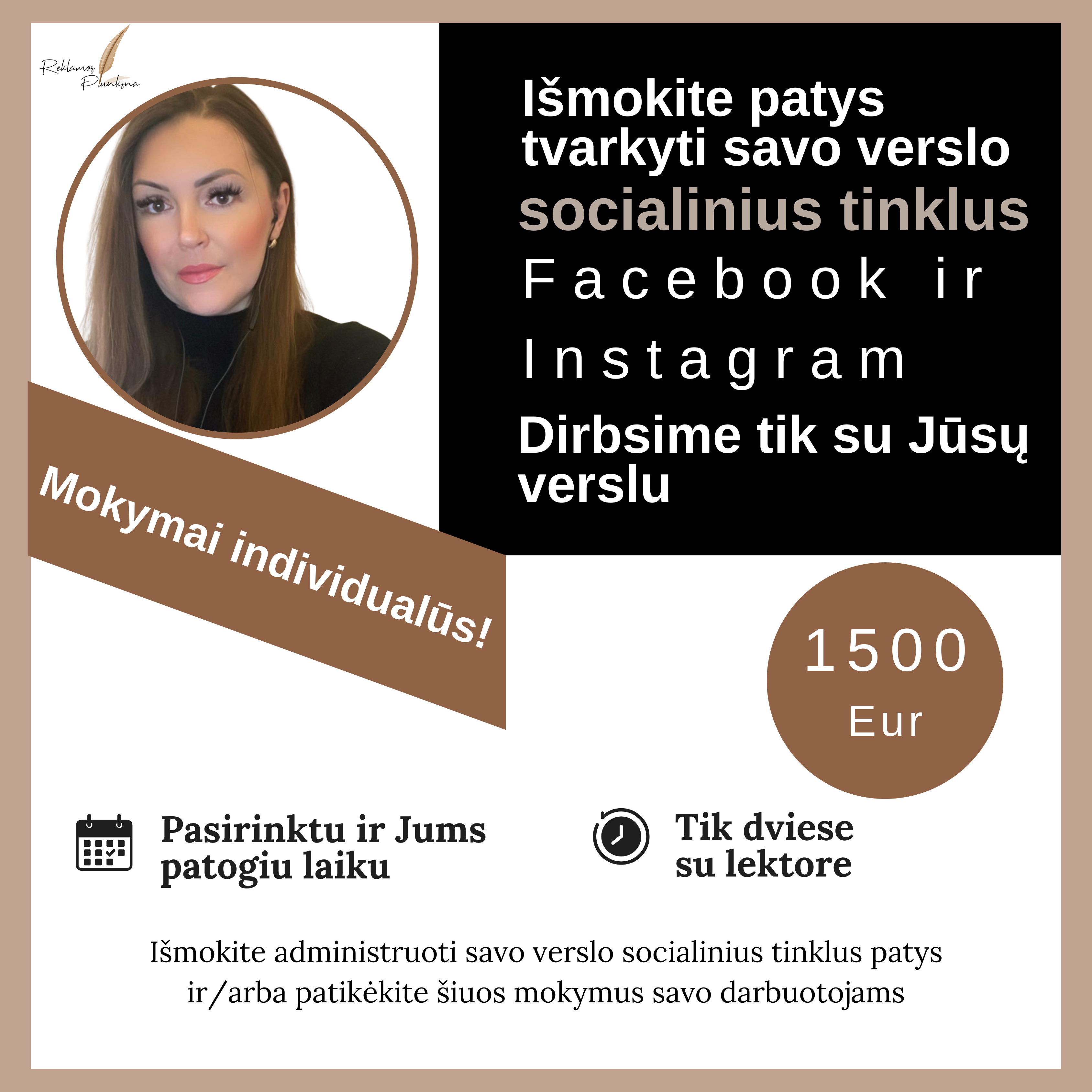 Individualūs Facebook ir Instagram administravimo mokymai