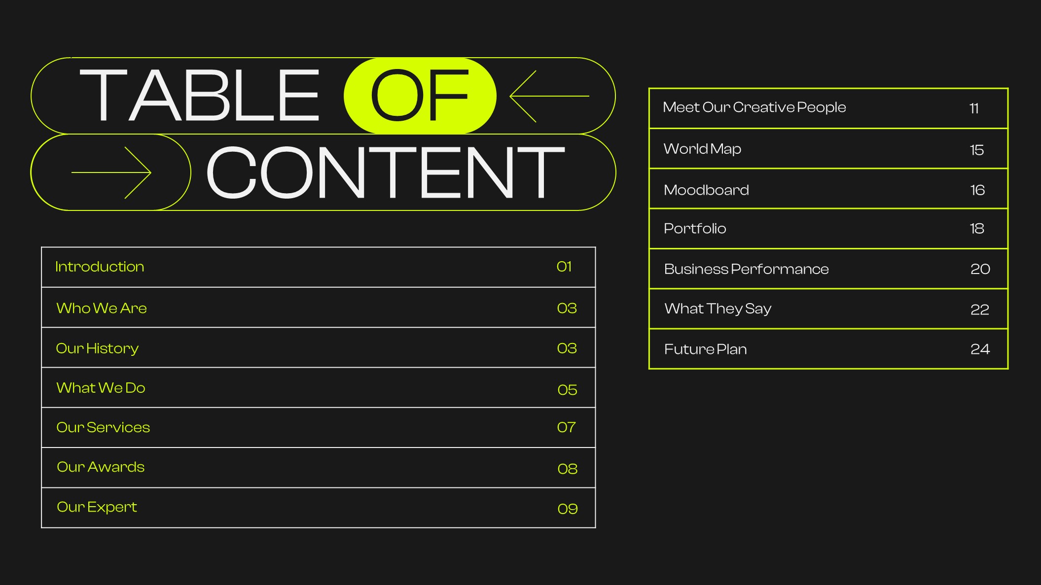 Customizable Neon Company Profile PPT