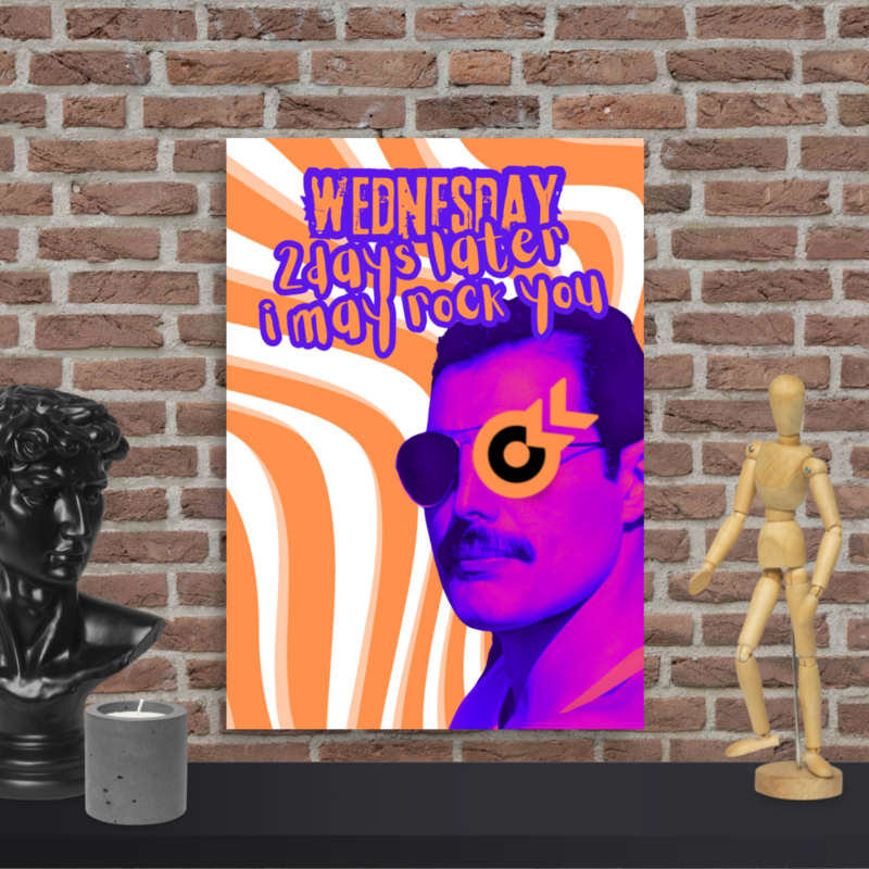 Neon Wednesday — 180days2go Rock Vibes Poster | Weekly Series