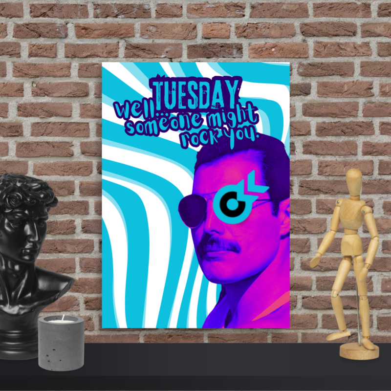 Neon Tuesday — 180days2go Rock Vibes Poster | Weekly Series