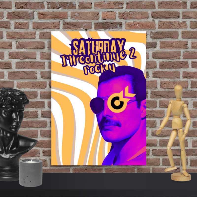 Neon Saturday — 180days2go Rock Vibes Poster | Weekly Series