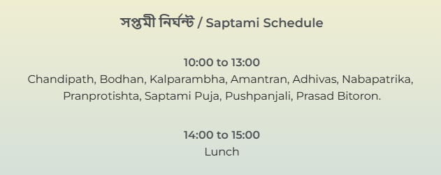 Saptami Morning with Lunch