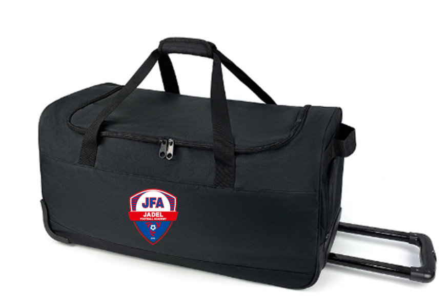 JFA Black wheeled duffle bag
