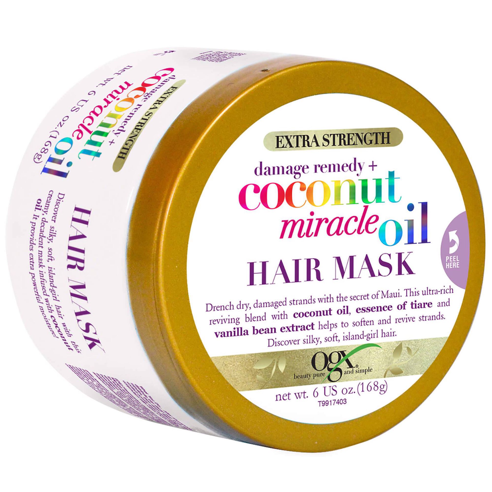 Máscara Cabelo Extra Strength Leite de Coco OGX emb. 300 gr