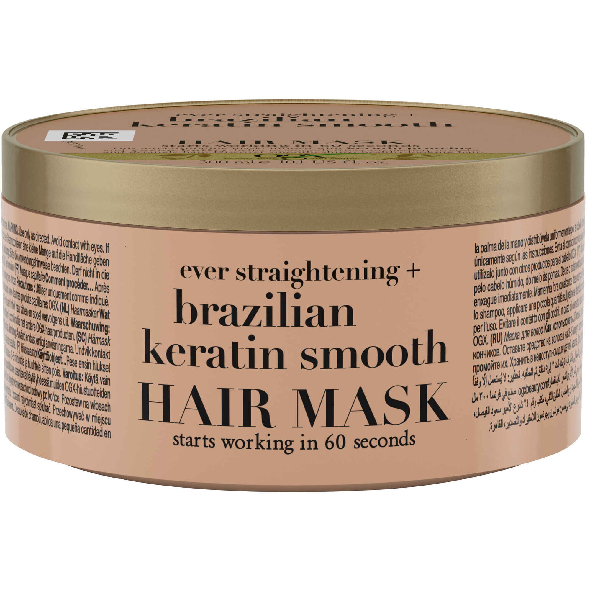 Máscara Cabelo Ever Straightening Queratina Brasileira OGX emb. 300 gr