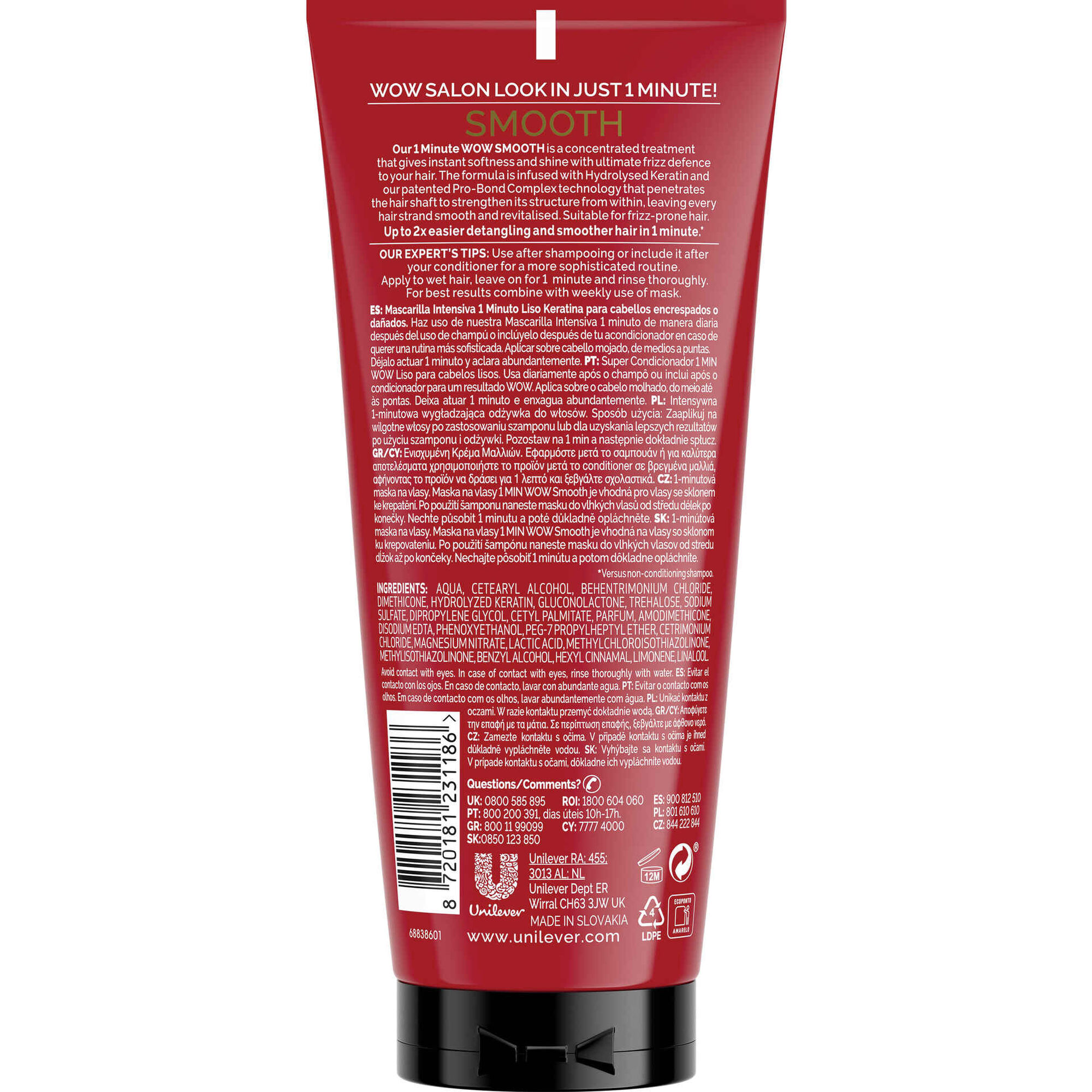 Tratamento Cabelo Intensivo 1 Minute Wow Smooth Liso Tresemmé emb. 170 ml
