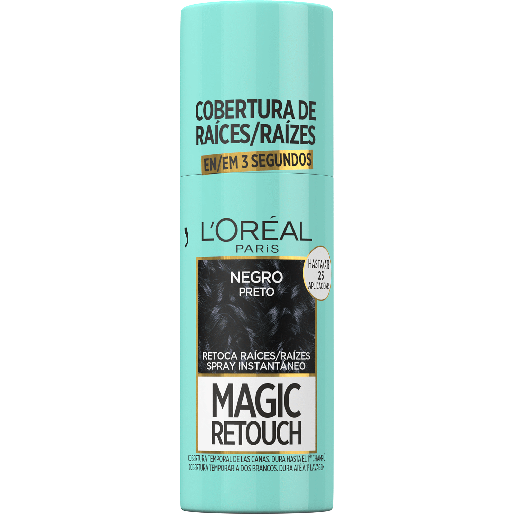Coloração Retoca Raízes Spray Preto Magic Retouch L'Oréal Paris emb. 75 ml