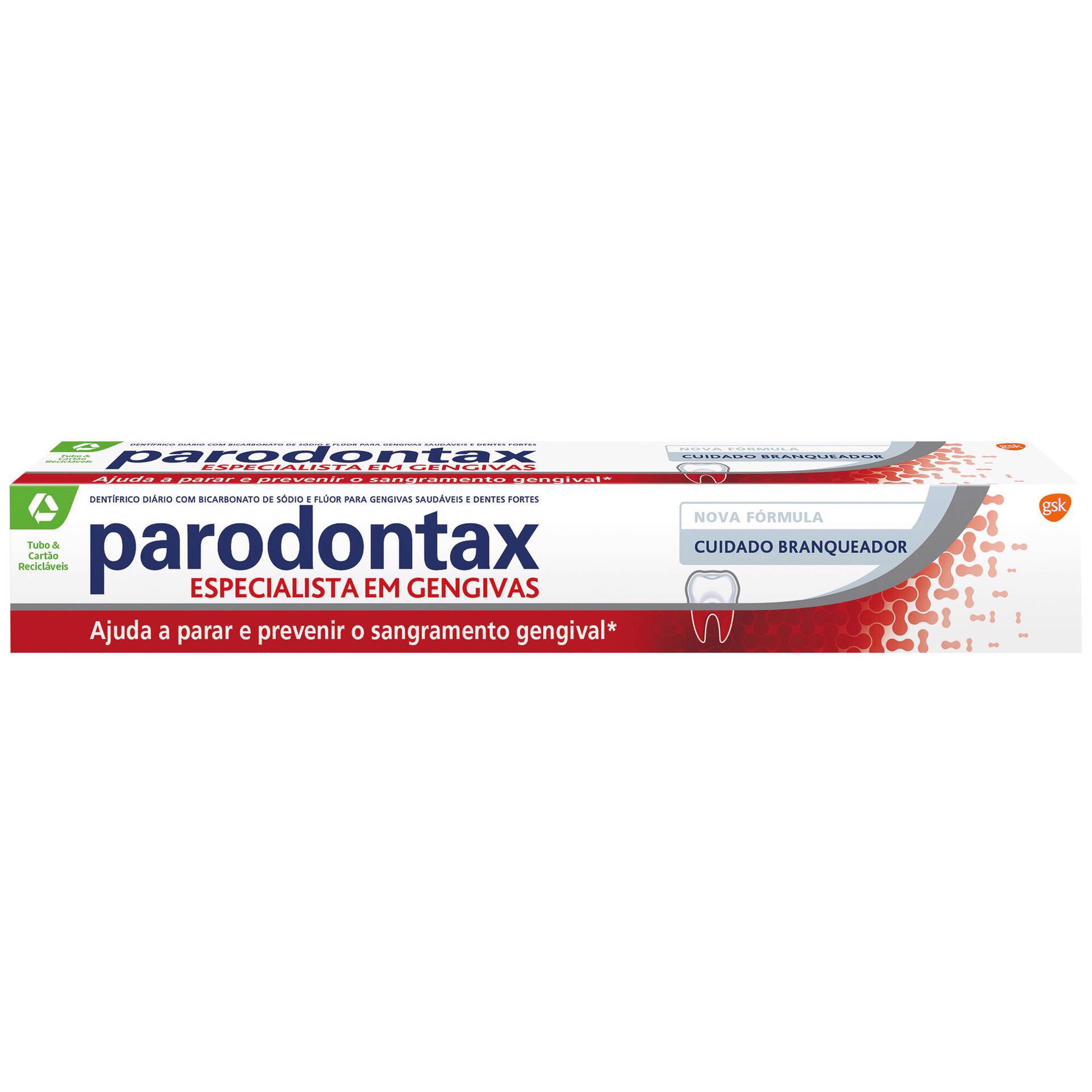 Pasta de Dentes Gengivas Cuidado Branqueador Parodontax emb. 75 ml