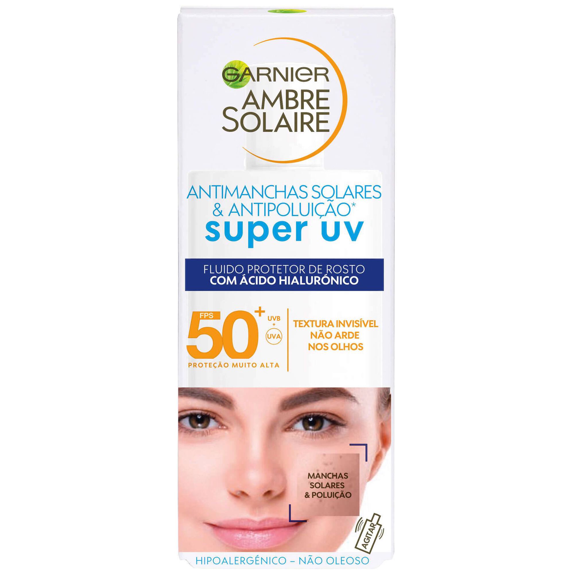 Creme de Rosto Antimanchas Solares e Antipoluição FPS 50+ Garnier Ambre Solaire emb. 40 ml