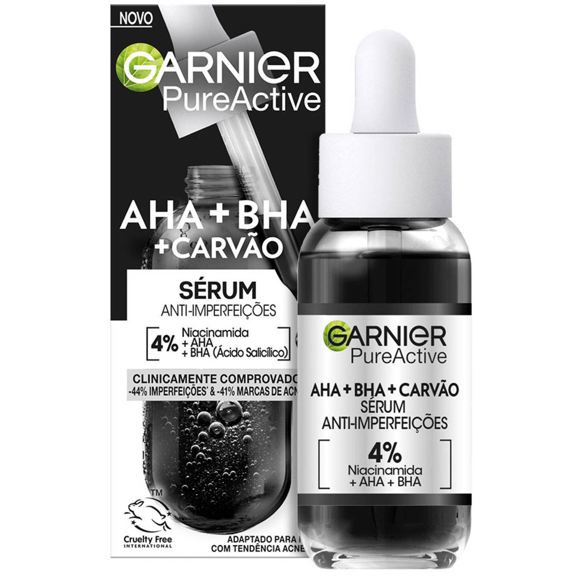 Sérum Facial Pure Active Anti-Imperfeições Carvão Garnier emb. 30 ml