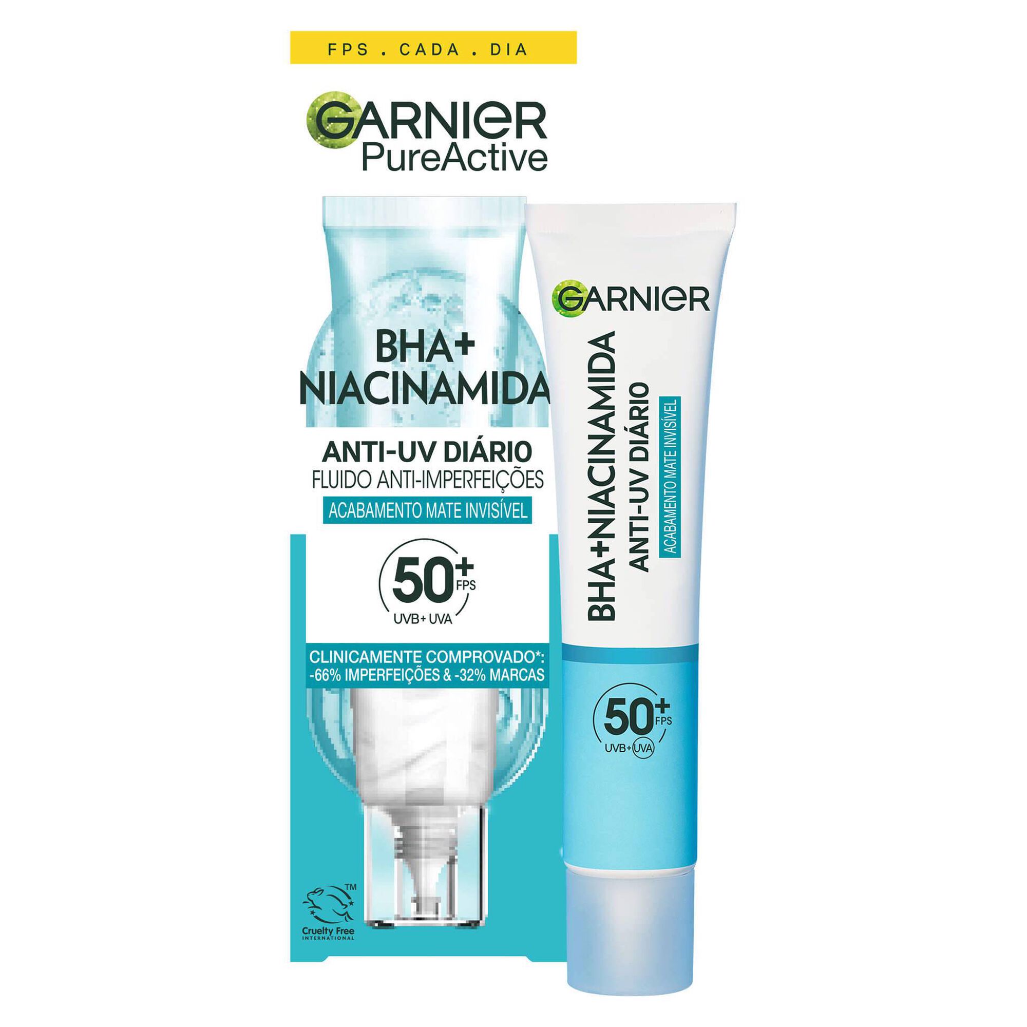 Creme Hidratante Pure Active Matificante FPS50+ Garnier emb. 40 ml
