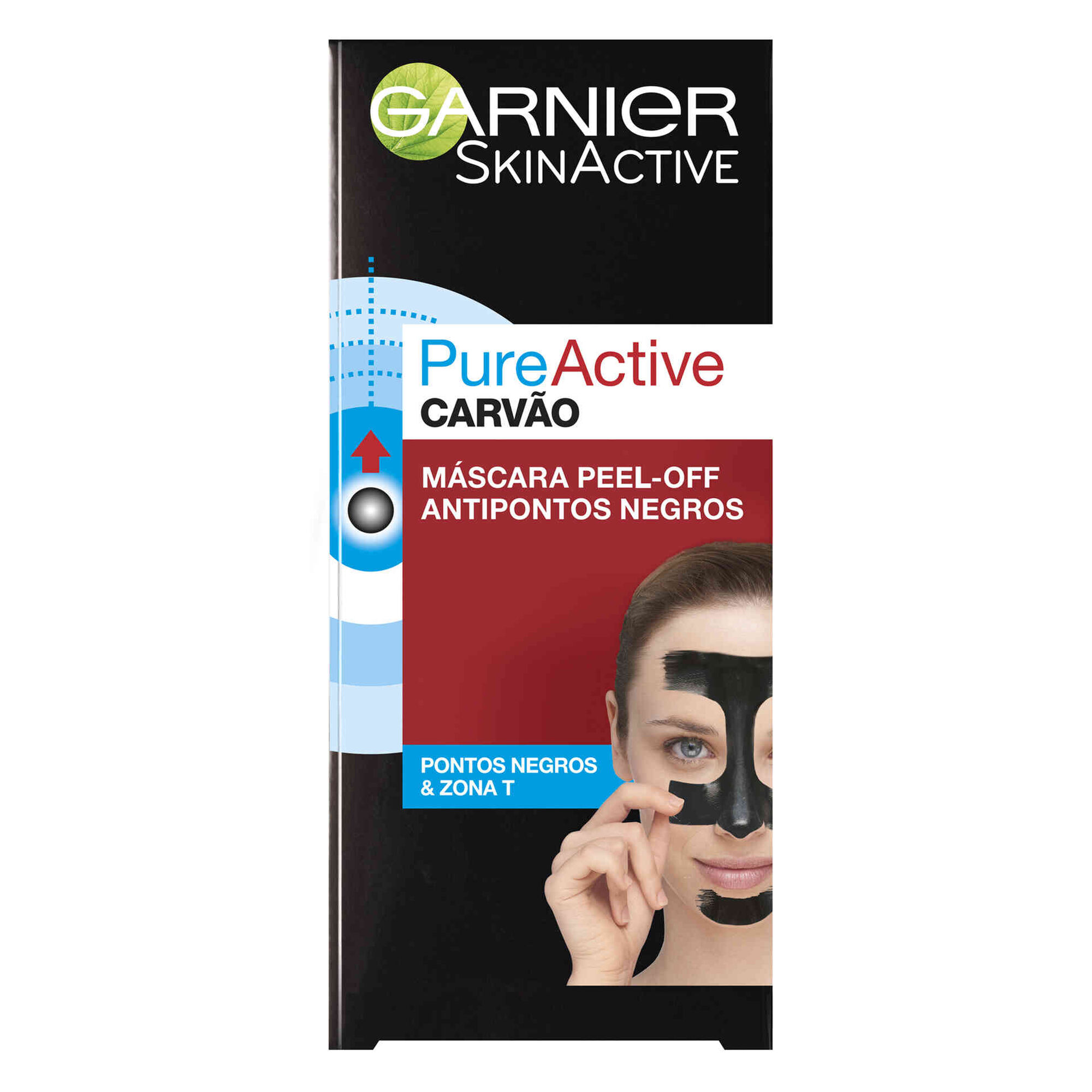 Máscara Facial Peel Off Pure Active Carvão Garnier emb. 50 ml
