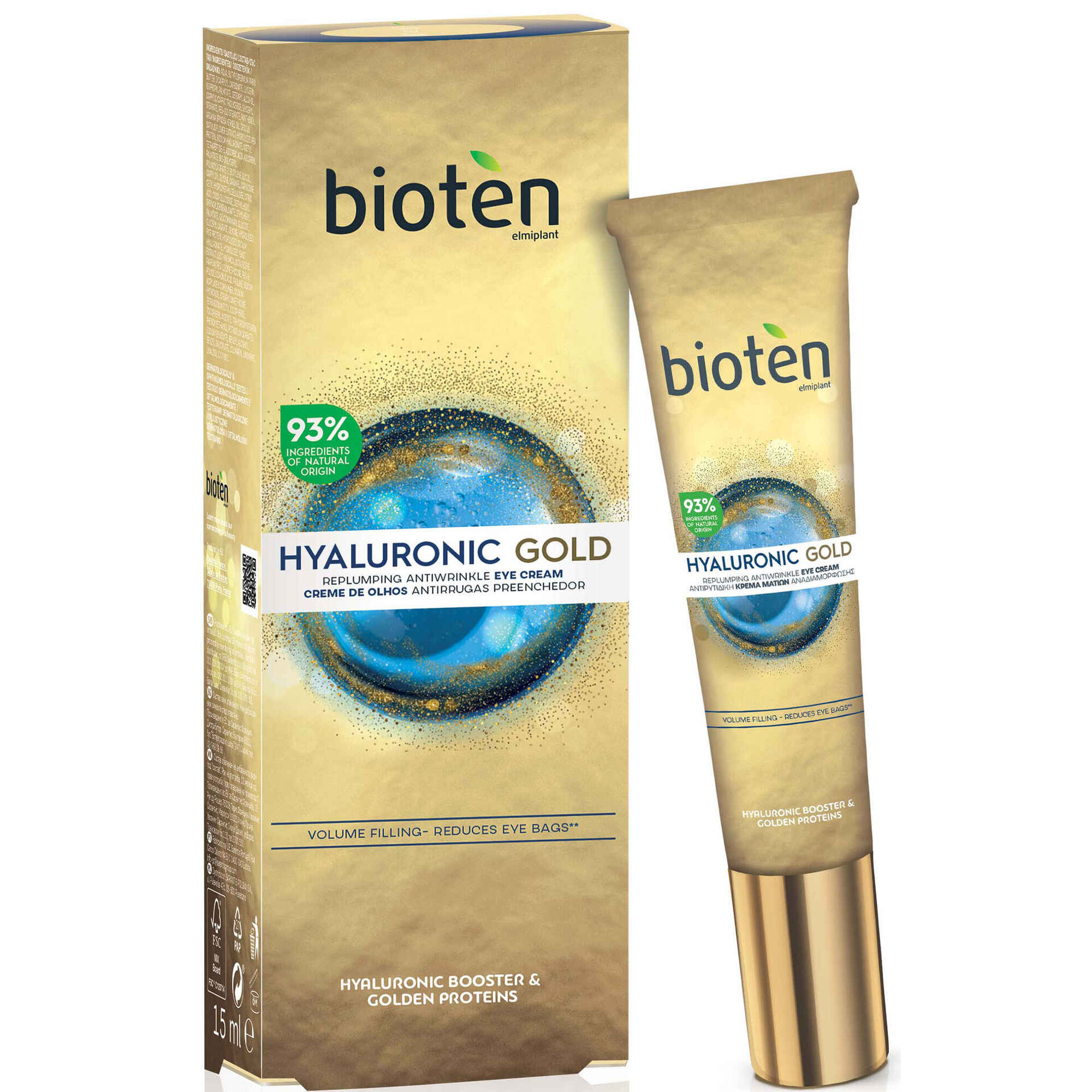 Creme de Olhos Hyaluronic Gold Bioten emb. 15 ml