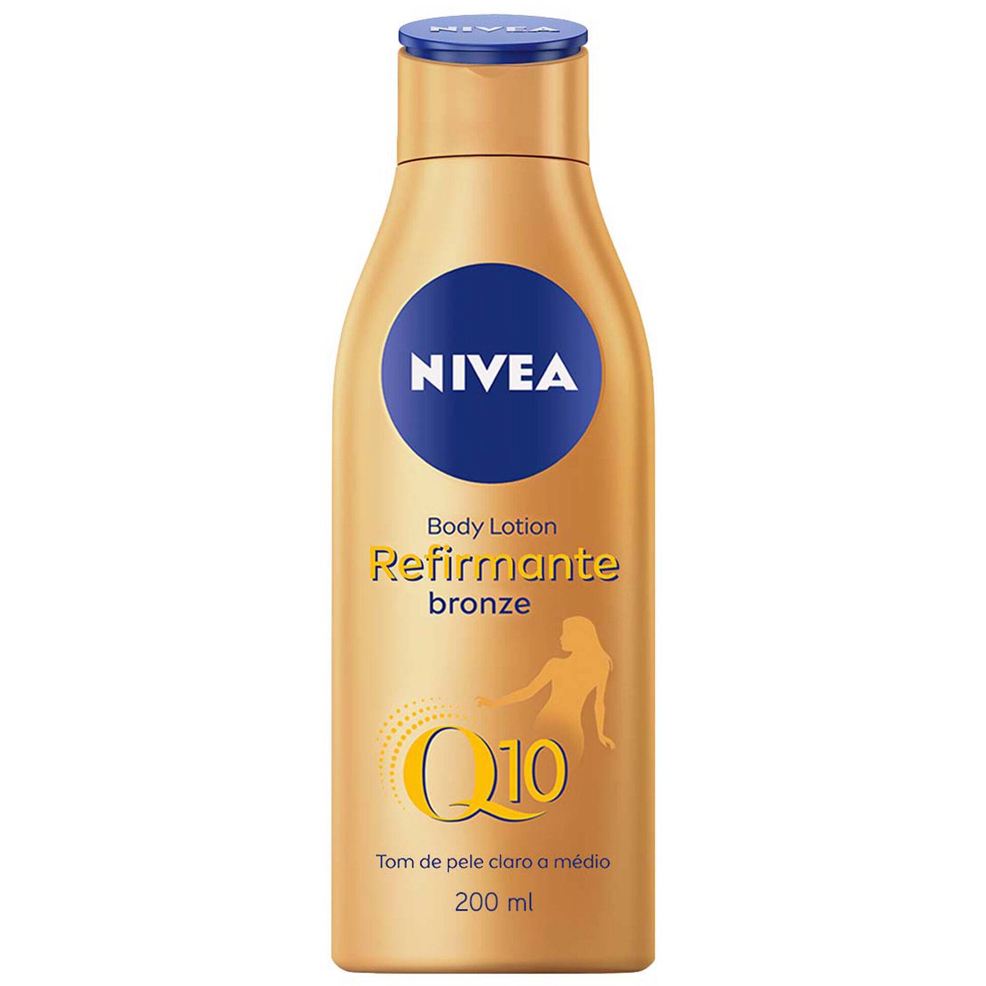Loção Corporal Refirmante Q10 e Bronzeador Nivea emb. 200 ml 