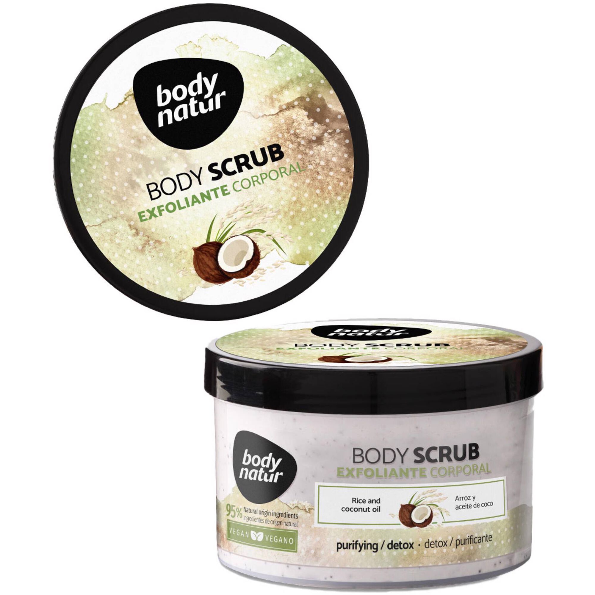 Exfoliante Corporal Arroz e Óleo de Coco Body Natur emb. 200 ml 