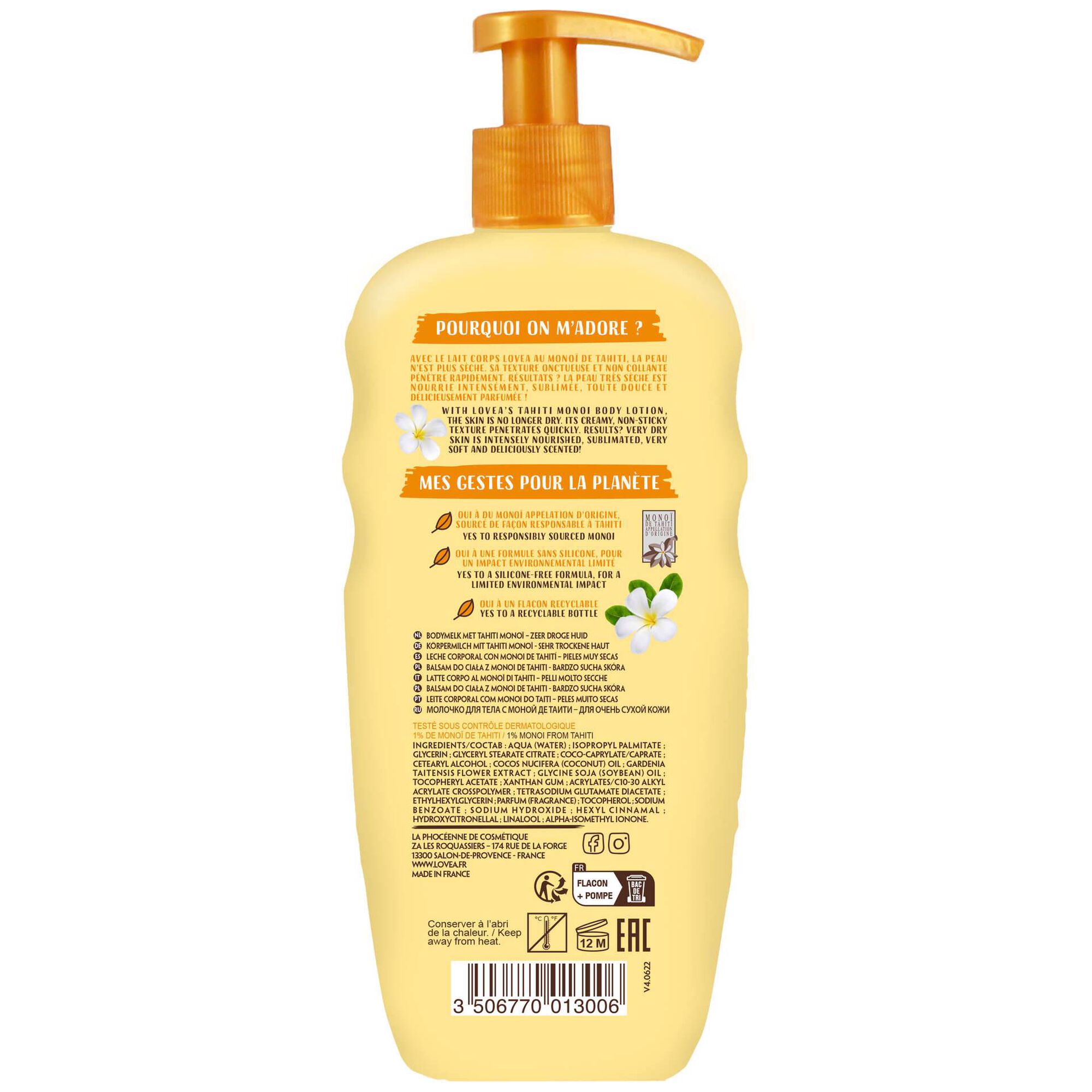 Leite Corporal Tahiti Lovea emb. 250 ml